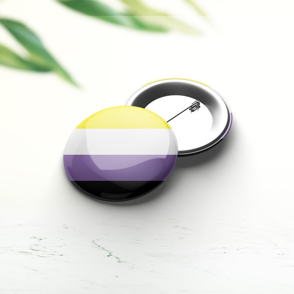 Bouton badge non binaire / Fierté LGBTQ CSD