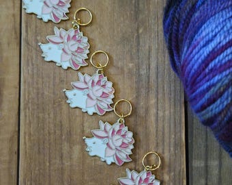 5 Hedgehog Charms for Stitch Markers, Zipper Pulls, Crazy Quilts, Jewelry Making & Crafts Unique Knit Crochet Sew Nature Animal Forest
