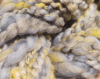 Handspun Merino, Dorset & Angelina Art Yarn 40 yards Wool Chunky Soft Handdyed Unique *RESERVED for M. Helgesen*
