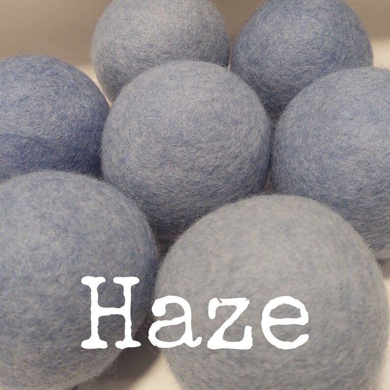 Wool Dryer Balls. Blues. Set of 3. Beautifully Hand Dyed. Better for your home. Laundry Supplies. Try As A Dog Cat Toy Cerulean Ocean Slate Haze