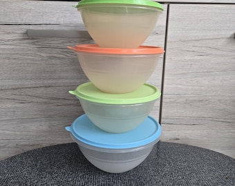 Tupperware Schüssel Set=Bunte Deckel= 750ml-1,5 Liter