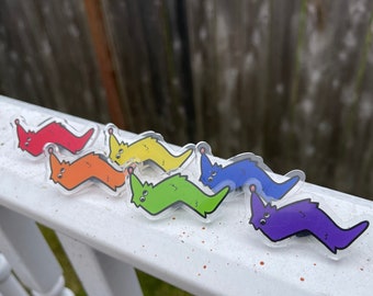 WORM Acrylic Pin