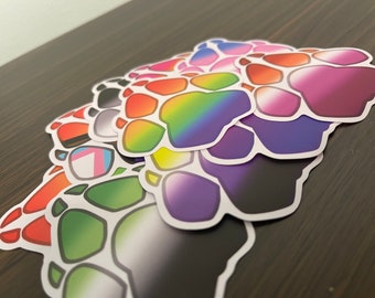 3 inch Matte Pride Paw Stickers