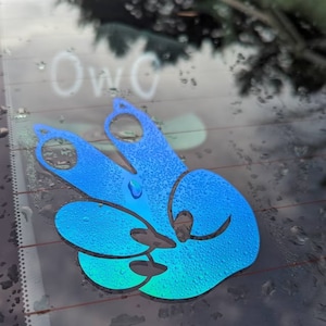 Peace Sign Furry Paw Decal