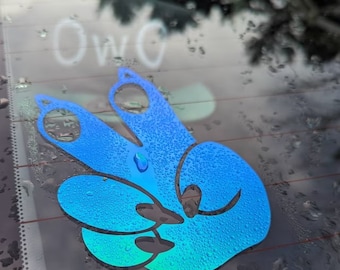 Peace Sign Furry Paw Decal