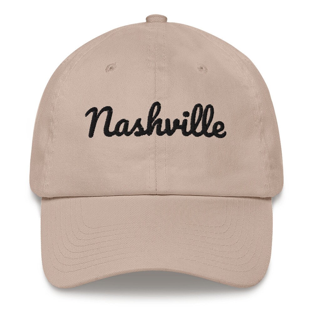 Nashville Cursive Hat black lettering Etsy