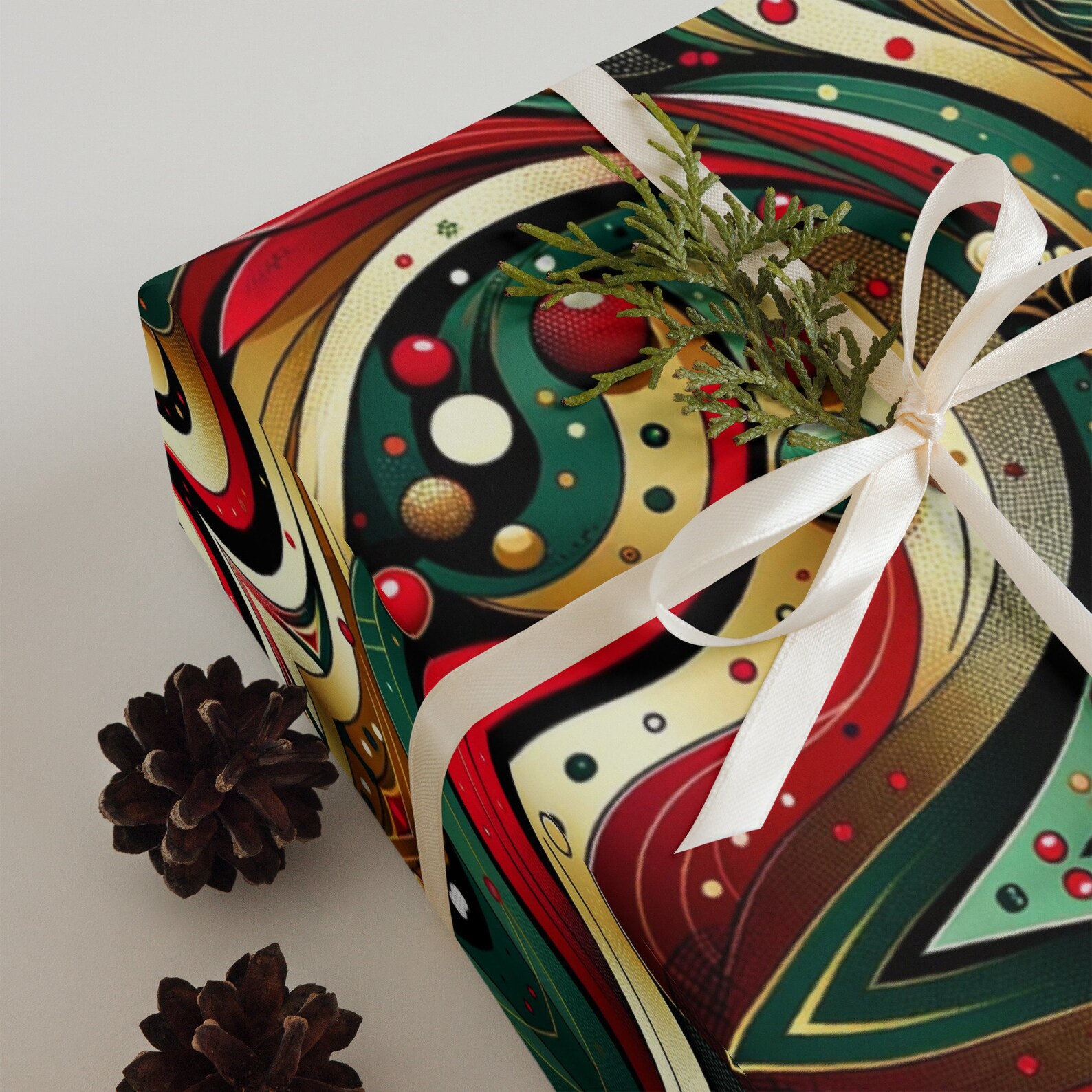 Artsy Wrapping Paper Abstract Art Gift Paper Paint Splatter Gift Wrap