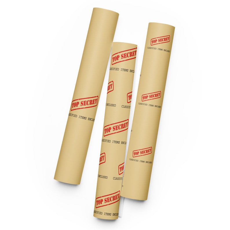 Top Secret Wrapping Paper (3 pack)