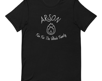 Tee-shirt graphique amusant d’incendie criminel | Tee-shirt de feu | Tee-shirt drôle | T-shirt pompier | Tee-shirt criminel | Conception de chemises illégales | Chemise amusante en famille | Chemises idiotes