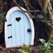 Fairy Door 'Bella' in Blue - Blue Fairy door - Fairy door for tree - Fairy garden - Fairytale door  - Tooth Fairy door - Outdoor Decor