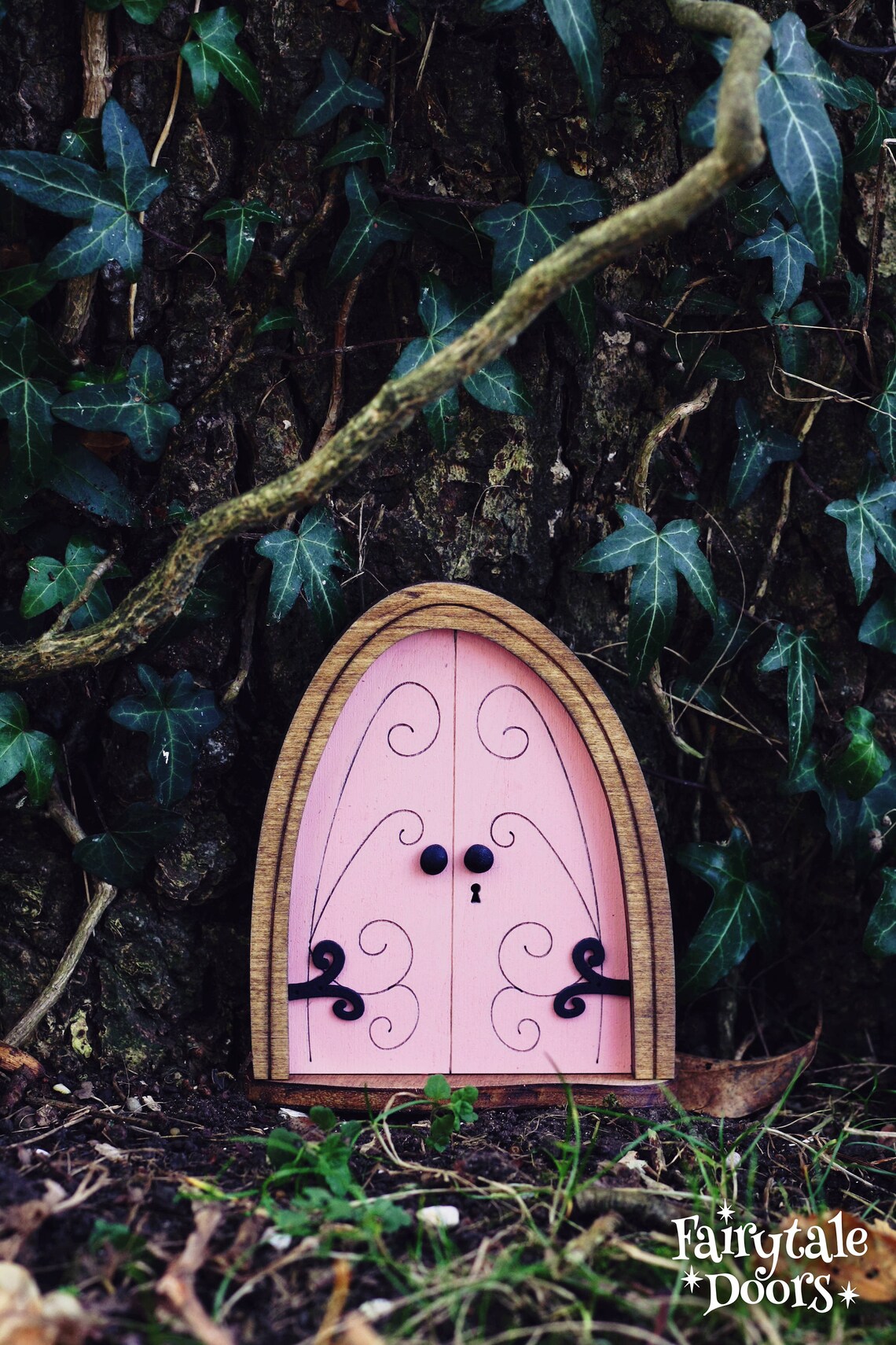 Fairy Door 'emma' in Pink Pink Double Fairy Door - Etsy