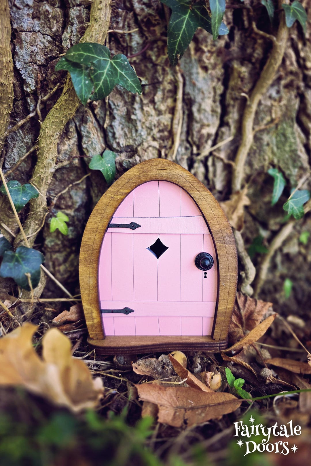 Fairy Door ‘elsie’ in Pink | Pink Fairy Door for Tree | Outdoor Garden ...