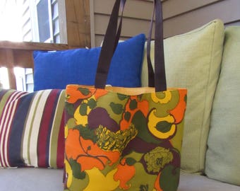 70's Inspired Retro Tote Bag