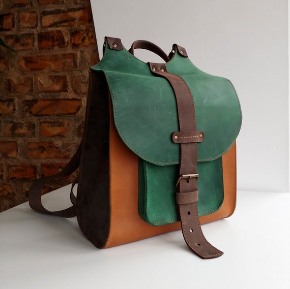 genuine leather backpack