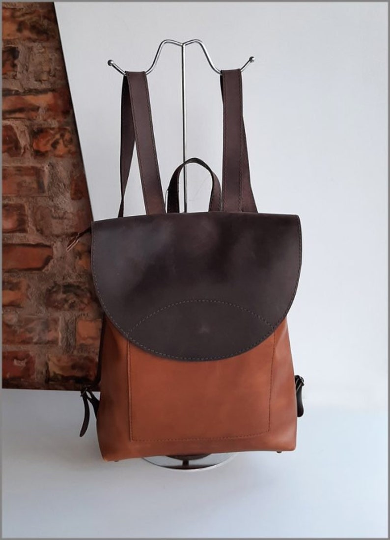Stylish Brown Daiva Art Genuine soft leather backpack MOD-222