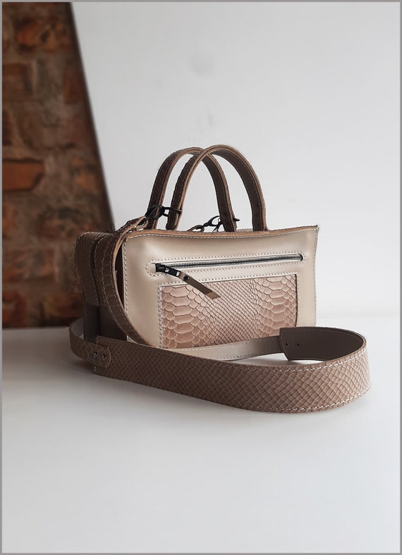 Exclusive design and strict rectangular handbag LUNIJA with | Etsy
