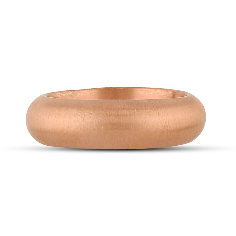 6MM Satin Finish Rose Gold Plain Band Mans Ring \u2022 Womans Ring \u2022 Mothers gift \u2022 Thin Ring Sterling Silver 14k Gold Fill \u2022 Anniversary Gift