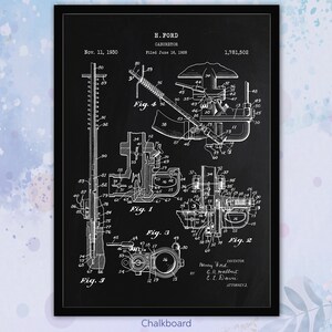 Set of 6 Henry Ford Patent Print Poster. Ford Car Transmission Engine ...