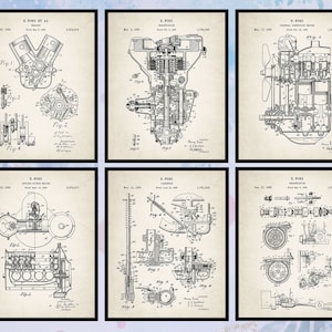 Set of 6 Henry Ford Patent Print. Henry Ford Invention Wall Art ...