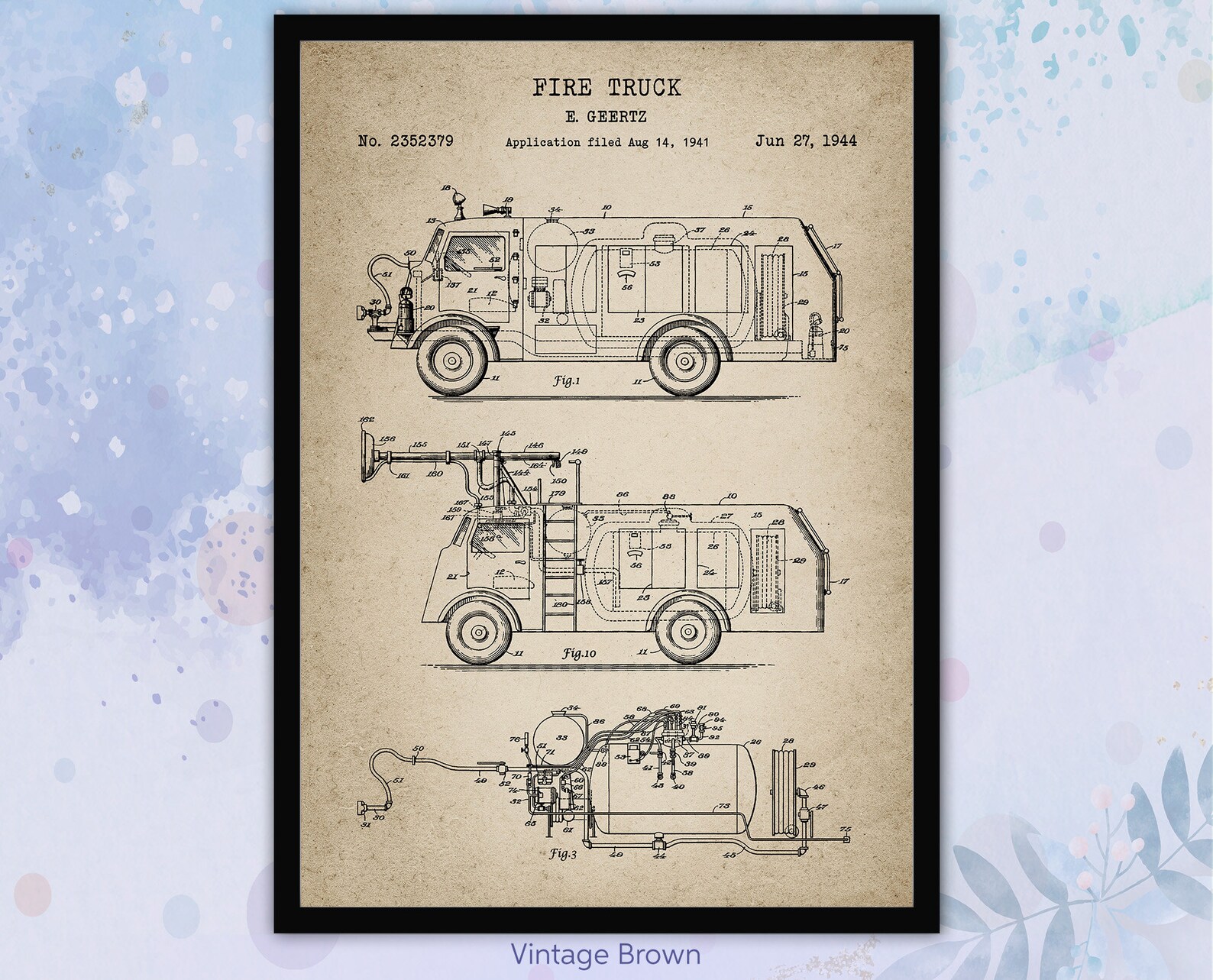 Vintage Fire Signal Box US Patent Art Print - 8.5x11 Inch On Ivory Parchment Paper