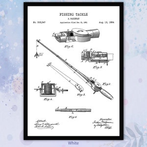 Digital Download Set of 6 Fishing Patent Print. Vintage Fishing Wall ...