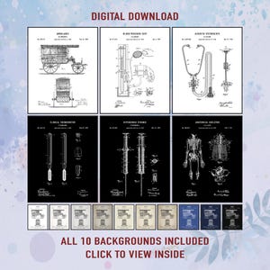 Vintage Medical Patent Prints: Clinic & Doctor Office Decor (Digital Download)