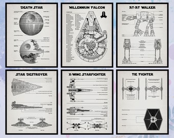 WING MILLENNIUM FALCON /& X X Wing Poster Star Wars Poster Millennium Falcon Poster Printable Art Watercolor Art Digital Print