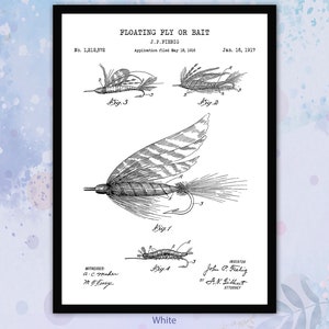 Digital Download Set of 6 Fishing Patent Print. Vintage Fishing Wall ...