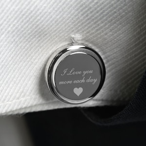 Valentines Gifts for Him, Monogrammed initials personalized cufflinks, Valentines Day Gift Husband