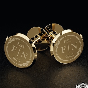 Cufflinks, Gold Cufflinks for Groom, Wedding Cufflinks Personalized, Cuff Links, Custom Cufflinks, Groomsmen Cufflinks