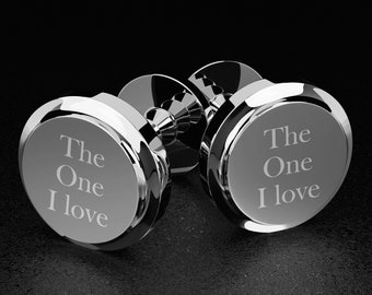 Personalised Silver Cufflinks | Groom Wedding Cufflinks | Wedding Party Gifts For Men - Anniversary Gifts For Men - Gift For Husband