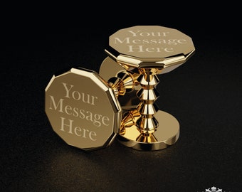 The Ultimate Wedding Gold Cufflinks | Custom Cufflinks | Wedding Gift | Personalised | Engraved