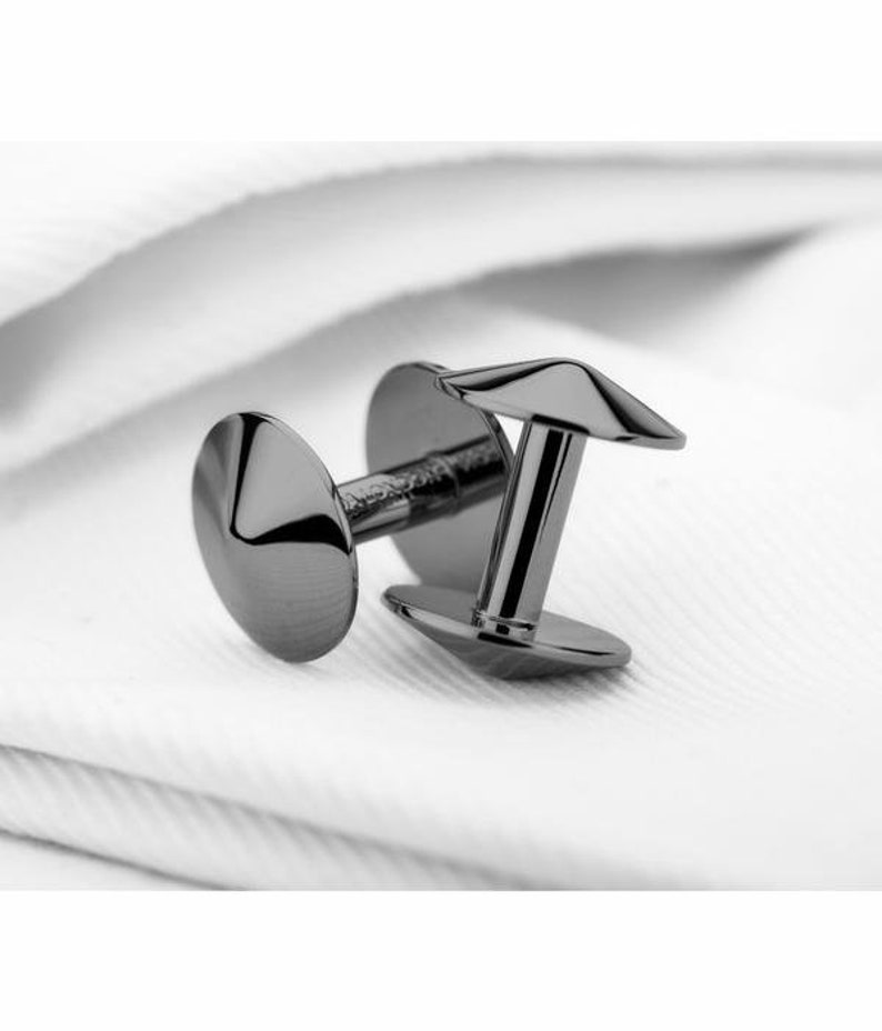Gunmetal Cufflinks Wedding Cufflinks Groomsmen Cufflinks