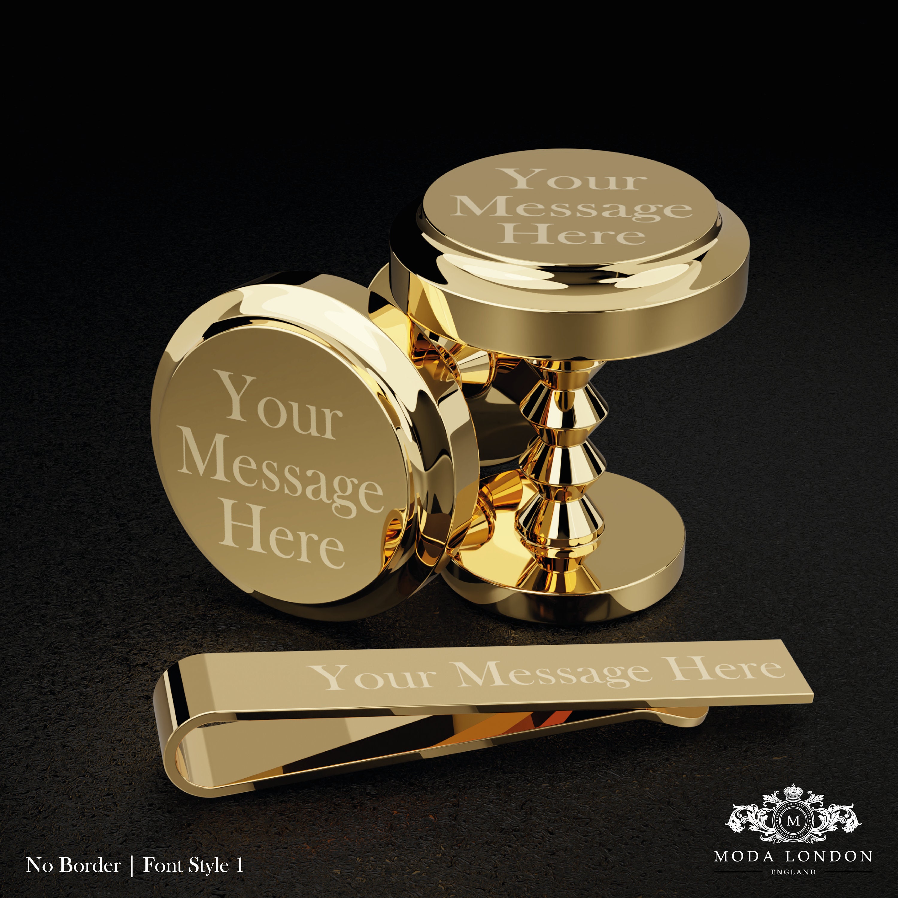 50th Birthday Cufflinks Gold Tie Clip Custom Engraved - Etsy 日本