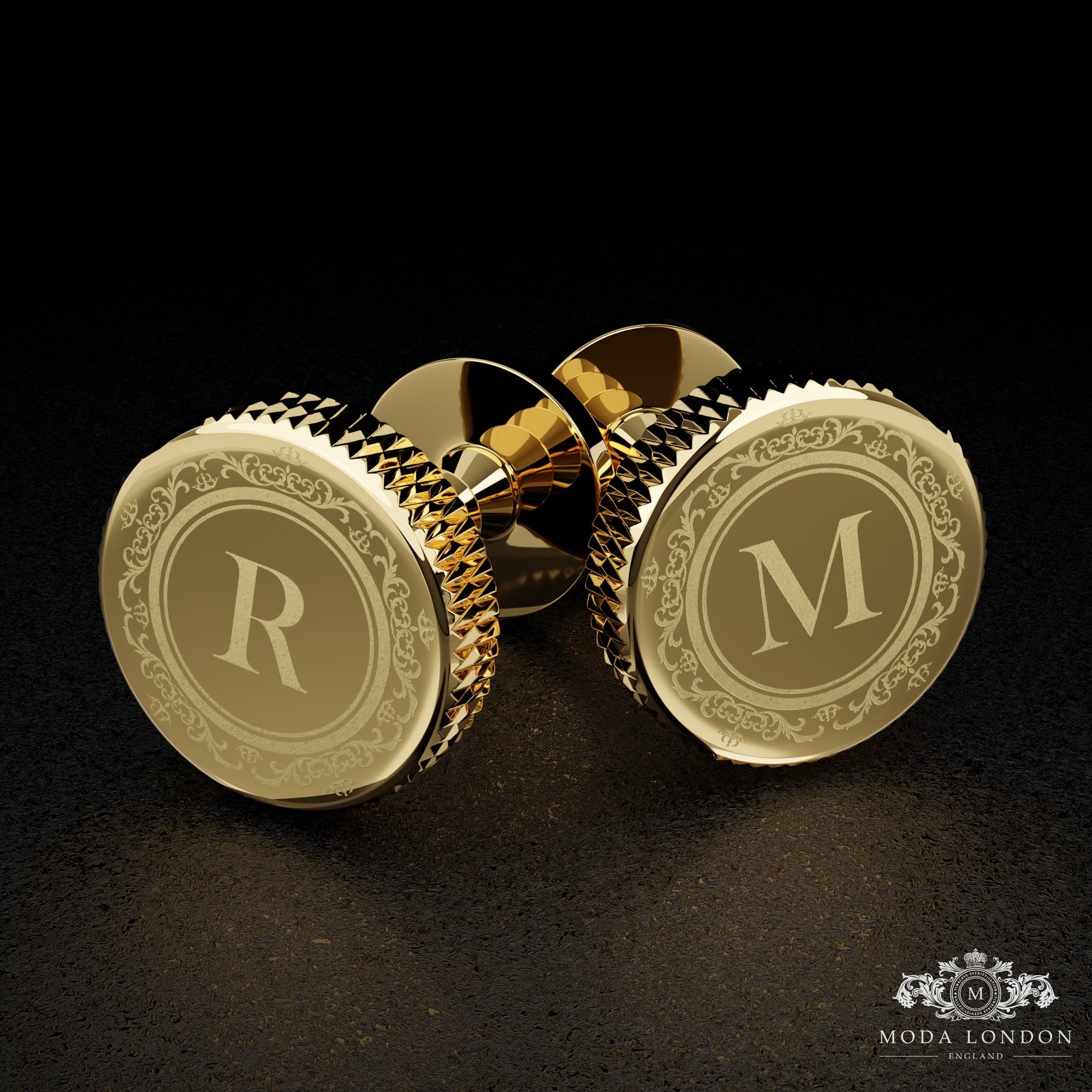 Set Boutons De Manchette + Pince à Cravate Dorée | Métal | Cadeau Homme | Mariage, Bureau, événement
