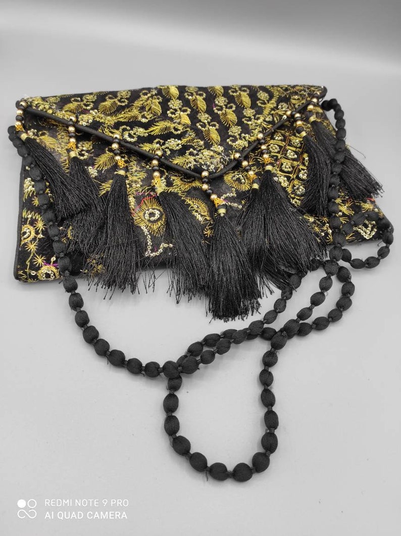 Handcrafted Thread Work Bag Cross-body Bagsling bag Ethnic Purse Tribal Handbag Boho Style