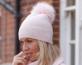 Lightweight cashmere Pom Pom hat, cashmere hat, cashmere Pom Pom, cashmere beanie