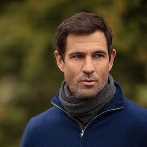 Men’s cashmere snood, cashmere snood, cashmere neck warmer