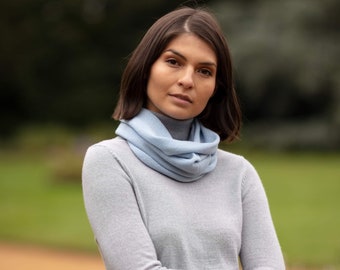 Cashmere snood, lightweight pure cashmere cowl,  snood, neck warmer