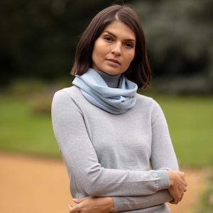 Cashmere snood, lightweight pure cashmere cowl,  snood, neck warmer