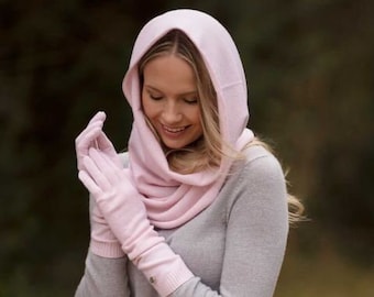 Pure cashmere snood / hood