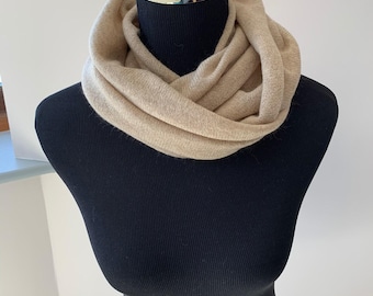 Cashmere snood, lightweight pure cashmere cowl,  snood, neck warmer