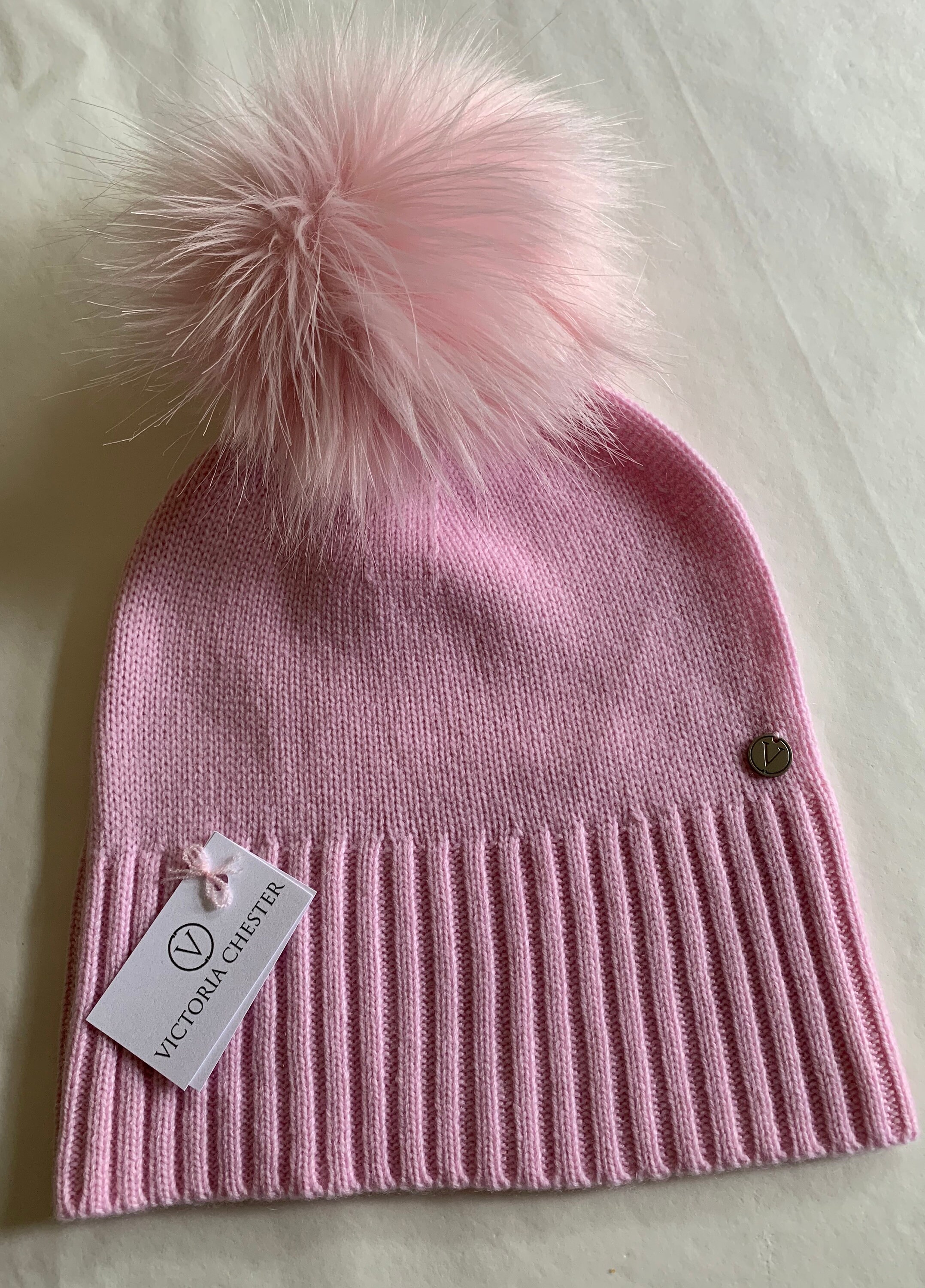 Lightweight Cashmere Pom Pom Hat, Cashmere Hat, Cashmere Pom Pom