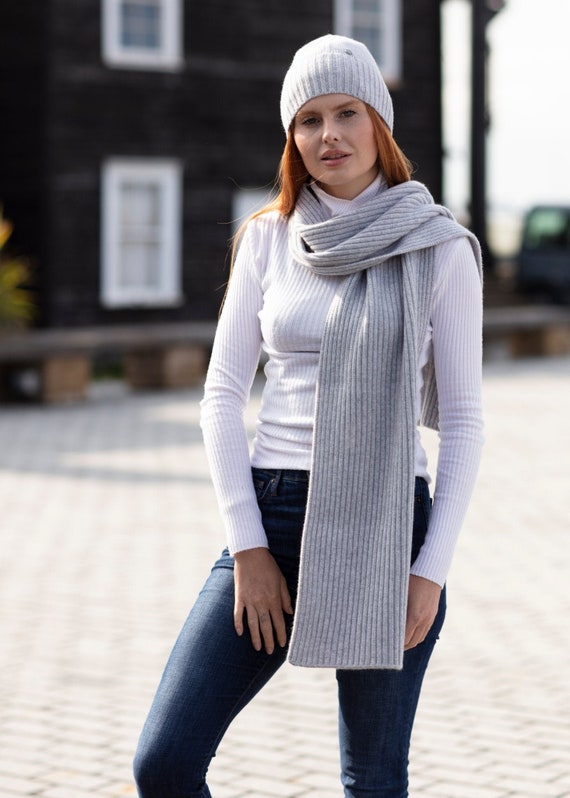 Ladies Lightweight Cashmere Beanie Hat 