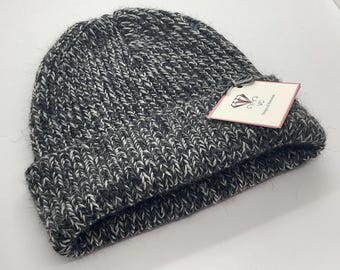 Mens alpaca cashmere beanie hat - knitted beanie hat, cashmere hat, mens cashmere beanie, alpaca beanie, mens alpaca beanie