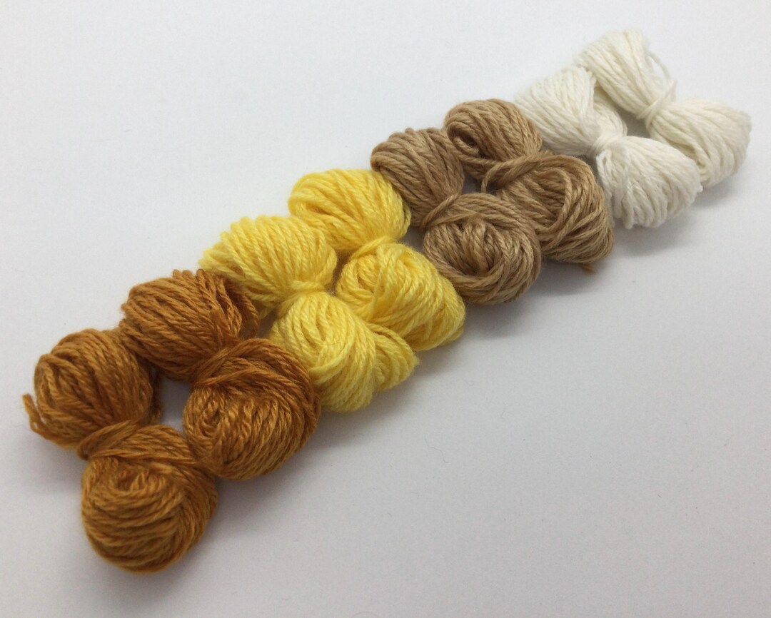 Pure Cashmere Darning Yarn in Various Shades of Yellow, Yellow Thread ...