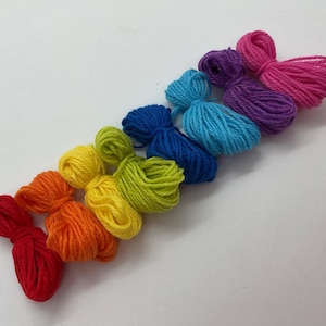 Hilo de zurcir de cachemira pura en colores del arcoíris, hilo de bordar arcoíris, hilo de cachemira, hilo de zurcir, reparación de cachemira