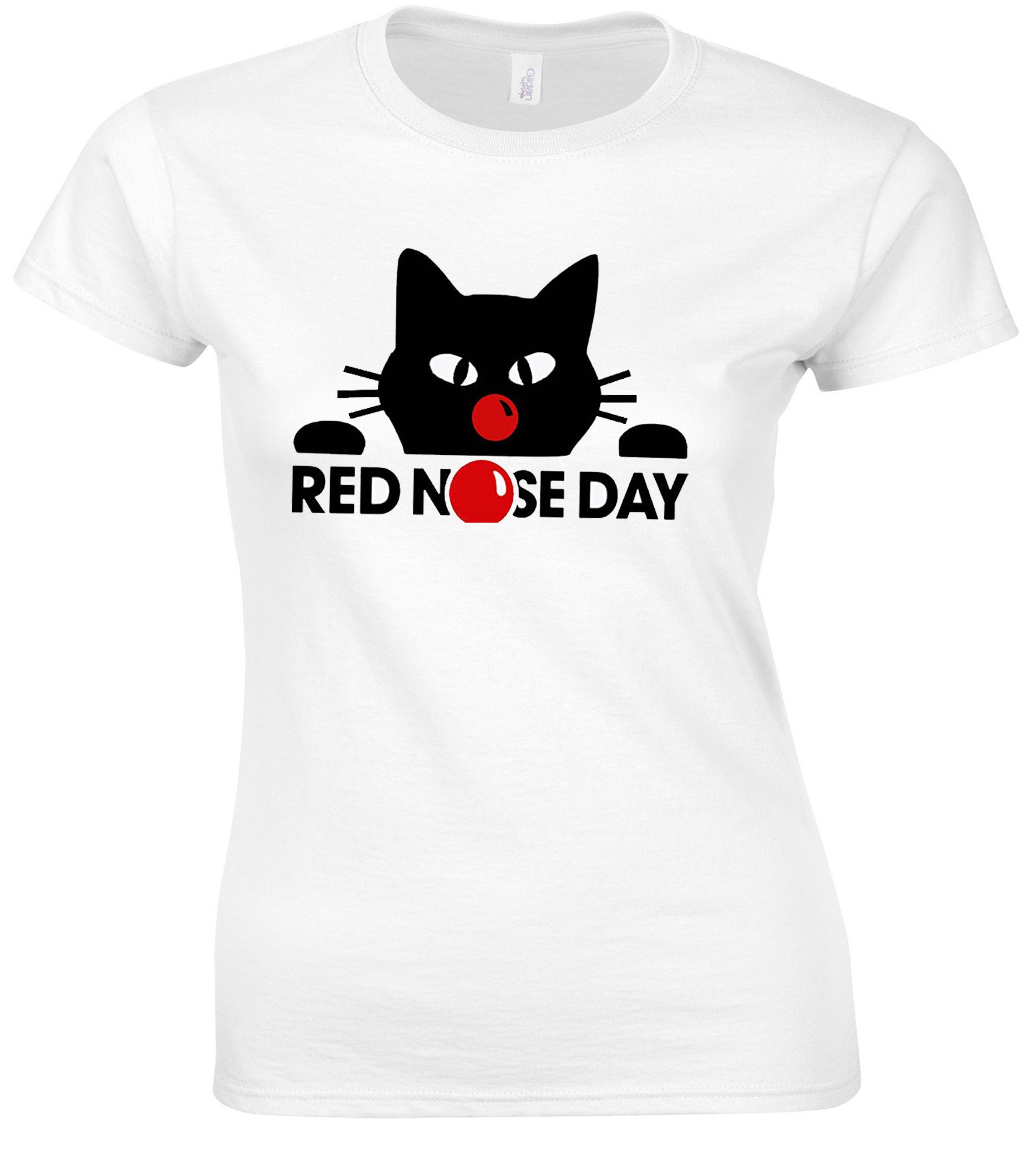 RED Nose Day PEEPING CAT, comic relief red nose day 2023 TShirt sold