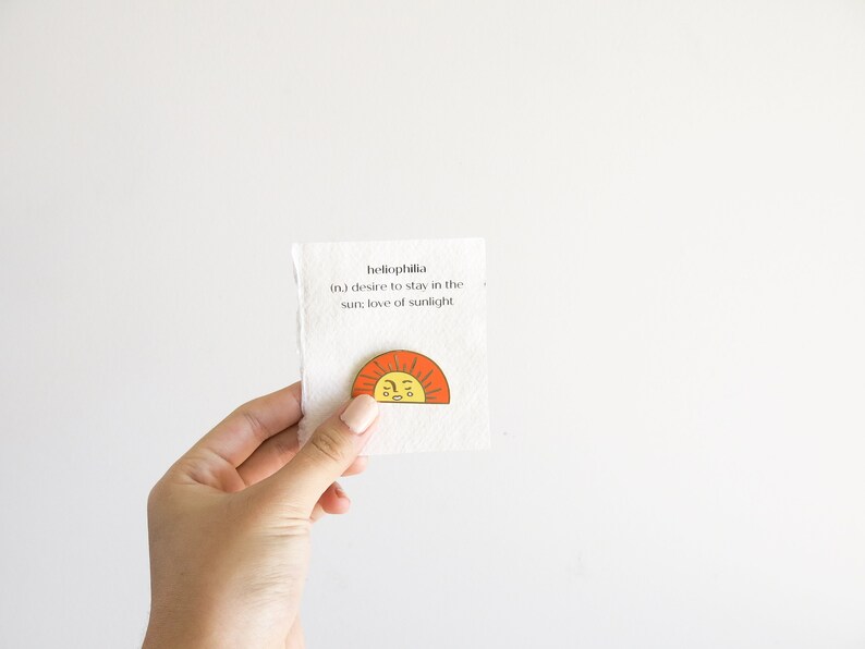 HELIOPHILIA sun enamel pin valentines day gift idea for her