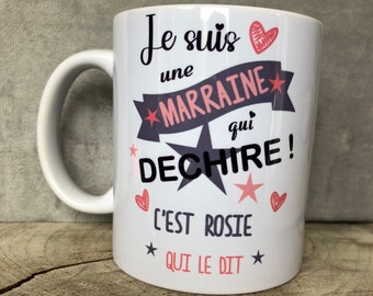 MUG personnalisé marraine qui déchire